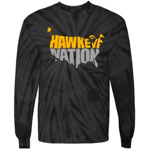 Hawkeye Nation Iowa Map Iowa Lover Heaven Country Tie-Dye Long Sleeve Shirt