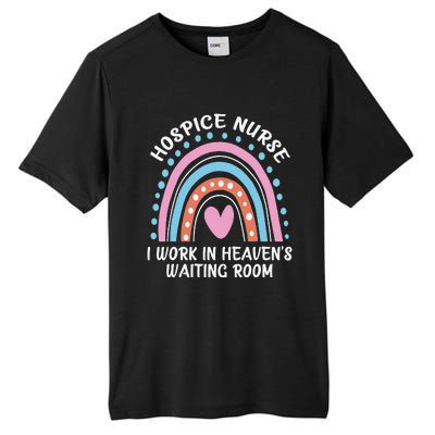 Hospice Nurse I Work In Heaven's Waiting Room Nursing Day Tall Fusion ChromaSoft Performance T-Shirt