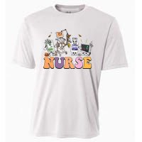 Halloween Nurse Icu Nicu Nurse Er Rn Picu Nursing Cooling Performance Crew T-Shirt