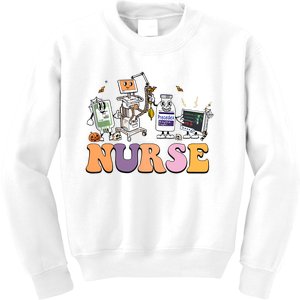 Halloween Nurse Icu Nicu Nurse Er Rn Picu Nursing Kids Sweatshirt