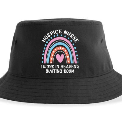 Hospice Nurse I Work In Heavens Waiting Room Nursing Day Sustainable Bucket Hat