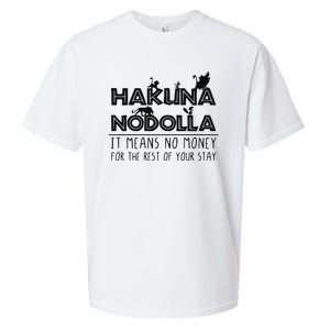 Hakuna Nodolla It Means No Money Sueded Cloud Jersey T-Shirt