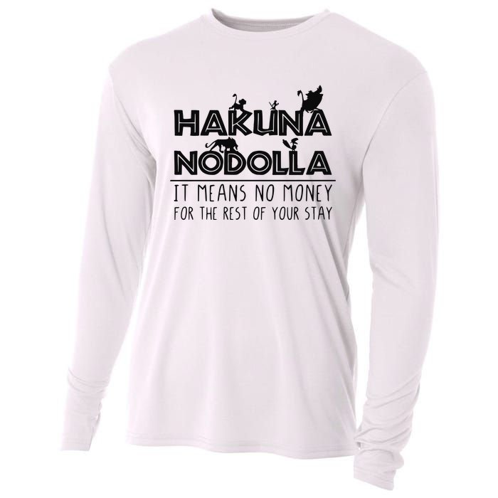 Hakuna Nodolla It Means No Money Cooling Performance Long Sleeve Crew