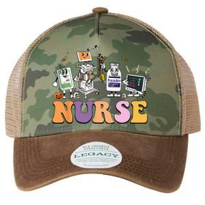 Halloween Nurse Icu Nicu Nurse Er Rn Picu Nursing Legacy Tie Dye Trucker Hat