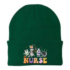 Halloween Nurse Icu Nicu Nurse Er Rn Picu Nursing Knit Cap Winter Beanie