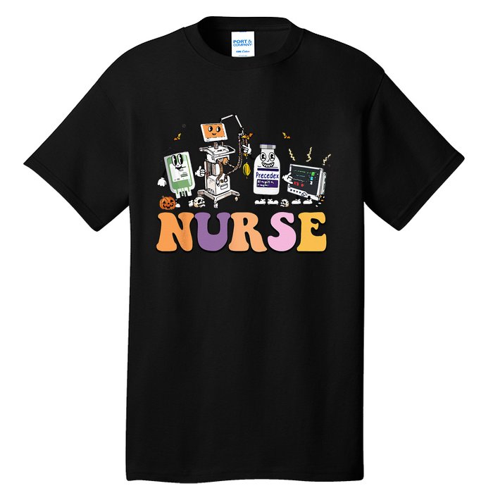 Halloween Nurse Icu Nicu Nurse Er Rn Picu Nursing Tall T-Shirt