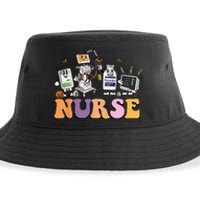 Halloween Nurse Icu Nicu Nurse Er Rn Picu Nursing Sustainable Bucket Hat