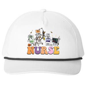 Halloween Nurse Icu Nicu Nurse Er Rn Picu Nursing Snapback Five-Panel Rope Hat