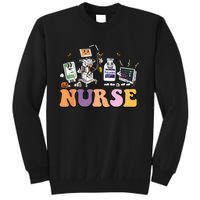 Halloween Nurse Icu Nicu Nurse Er Rn Picu Nursing Tall Sweatshirt