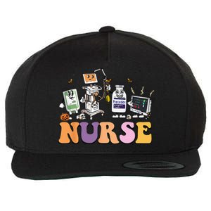 Halloween Nurse Icu Nicu Nurse Er Rn Picu Nursing Wool Snapback Cap