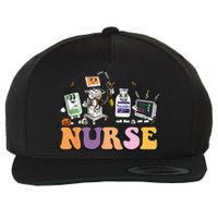 Halloween Nurse Icu Nicu Nurse Er Rn Picu Nursing Wool Snapback Cap