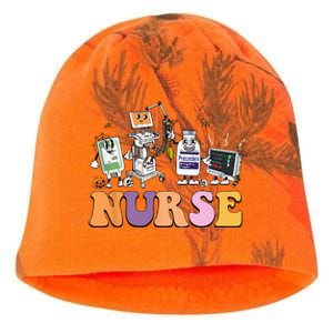 Halloween Nurse Icu Nicu Nurse Er Rn Picu Nursing Kati - Camo Knit Beanie