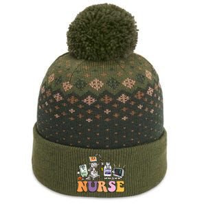 Halloween Nurse Icu Nicu Nurse Er Rn Picu Nursing The Baniff Cuffed Pom Beanie