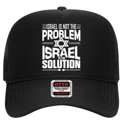 Hananya Naftali Israel Is Not The Problem Israel Solution High Crown Mesh Back Trucker Hat