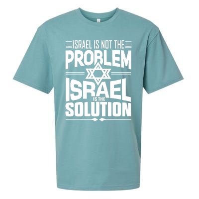 Hananya Naftali Israel Is Not The Problem Israel Solution Sueded Cloud Jersey T-Shirt