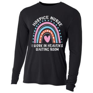 Hospice Nurse I Work In Heaven's Waiting Room Nursing Day Cooling Performance Long Sleeve Crew