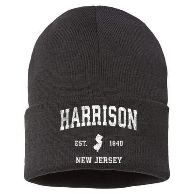 Harrison New Jersey Nj Vintage Sports Sustainable Knit Beanie