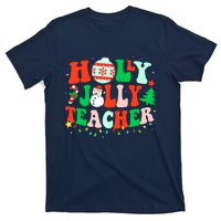 Holly N Jolly Santa Christmas Teacher Life Cute Xmas Holiday T-Shirt