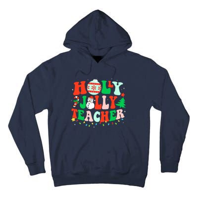 Holly N Jolly Santa Christmas Teacher Life Cute Xmas Holiday Tall Hoodie