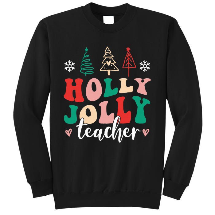 Holly N Jolly Santa Christmas Teacher Funny Xmas Sweatshirt