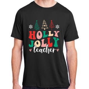 Holly N Jolly Santa Christmas Teacher Funny Xmas Adult ChromaSoft Performance T-Shirt