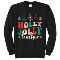 Holly N Jolly Santa Christmas Teacher Funny Xmas Tall Sweatshirt