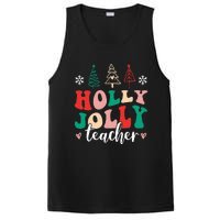 Holly N Jolly Santa Christmas Teacher Funny Xmas PosiCharge Competitor Tank