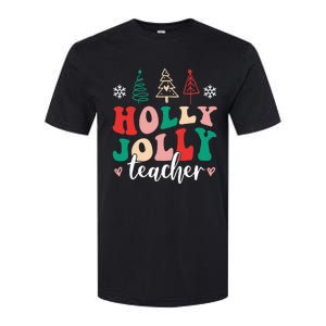 Holly N Jolly Santa Christmas Teacher Funny Xmas Softstyle CVC T-Shirt