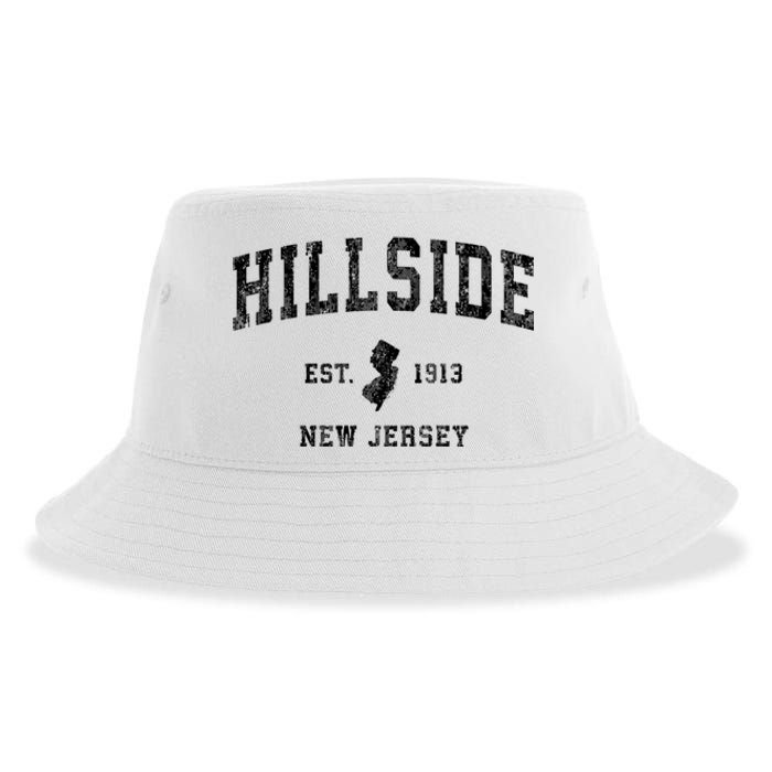 Hillside New Jersey Nj Vintage Established Sports Design Sustainable Bucket Hat