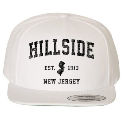 Hillside New Jersey Nj Vintage Established Sports Design Wool Snapback Cap