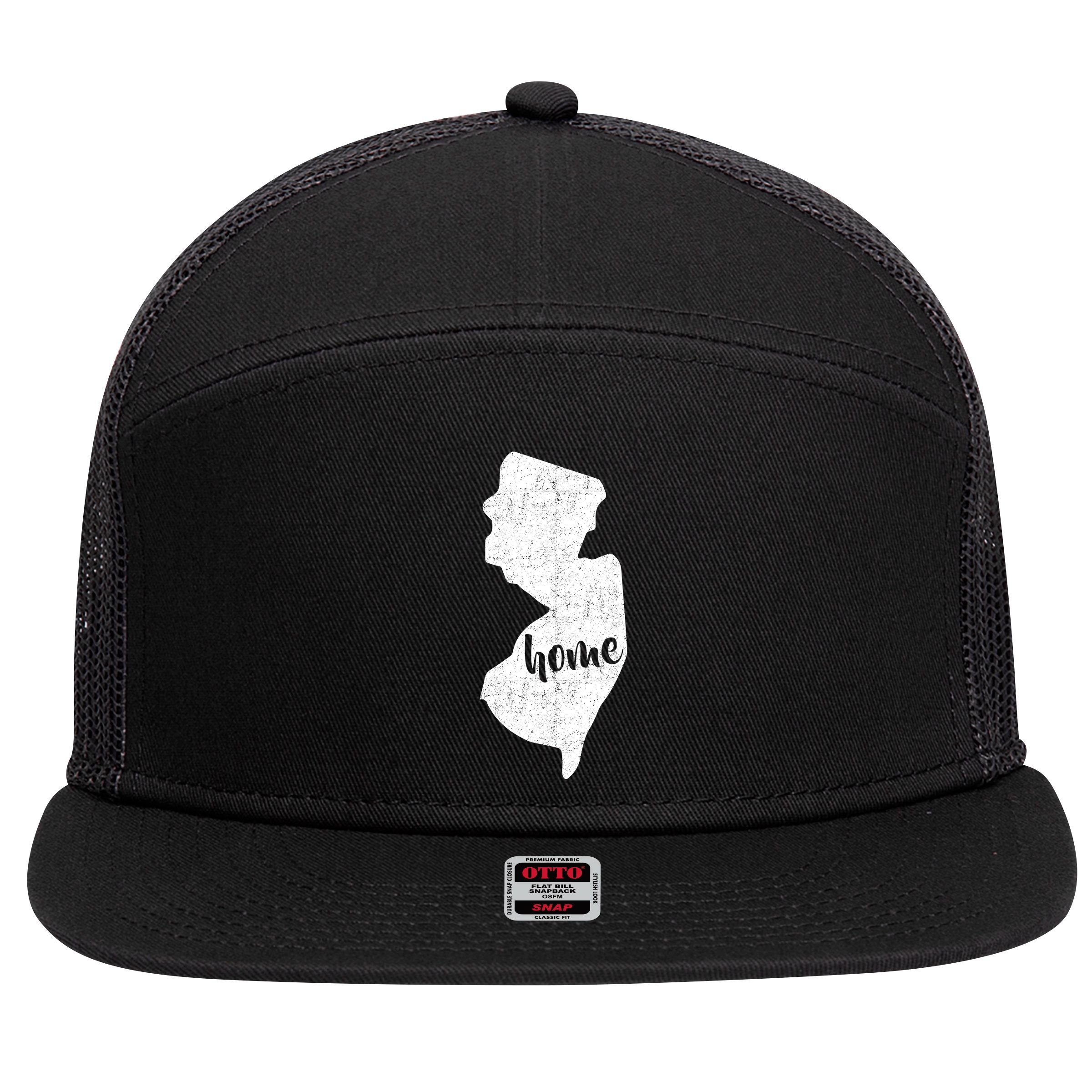 New Jersey Home State 7 Panel Mesh Trucker Snapback Hat
