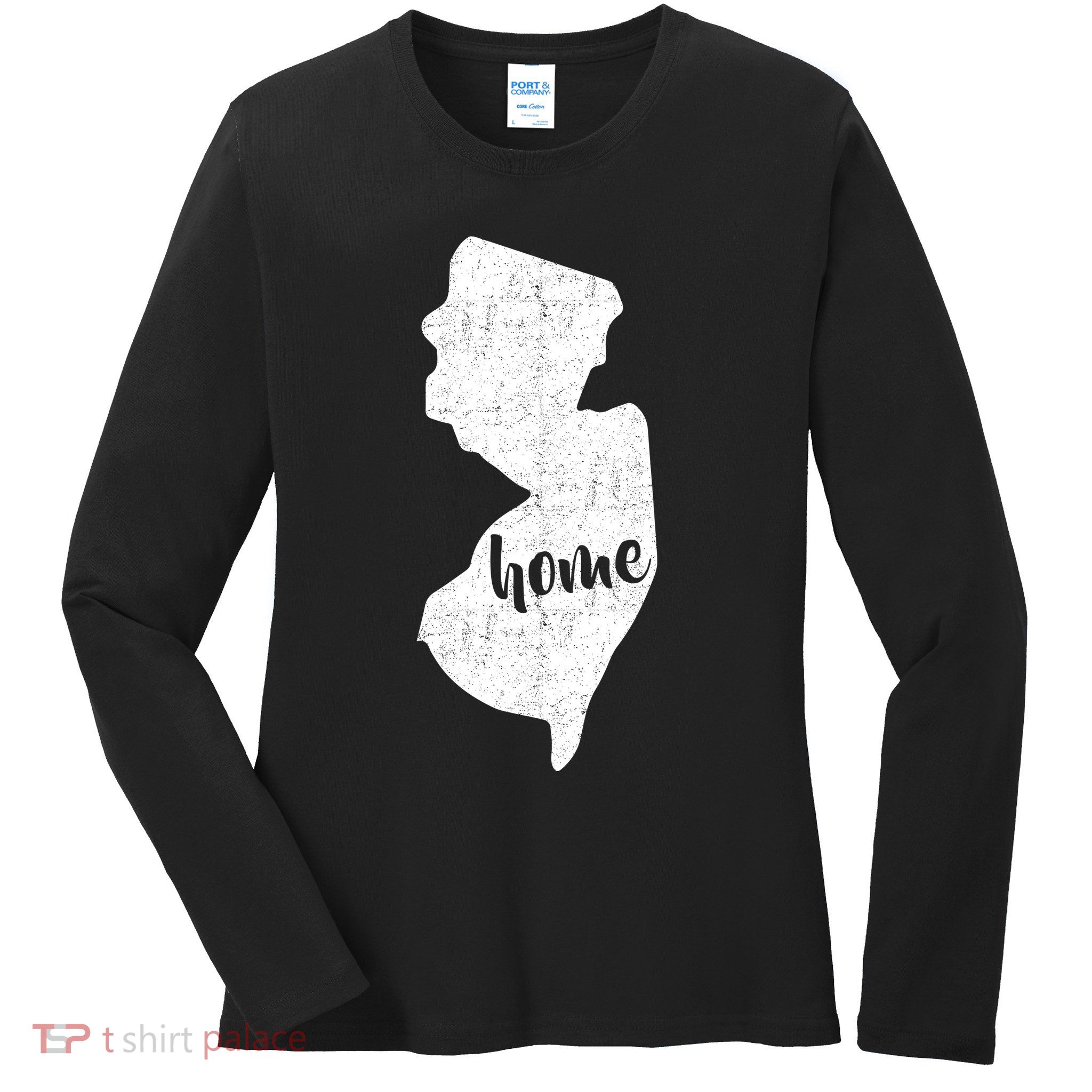 New Jersey Home State Ladies Long Sleeve Shirt