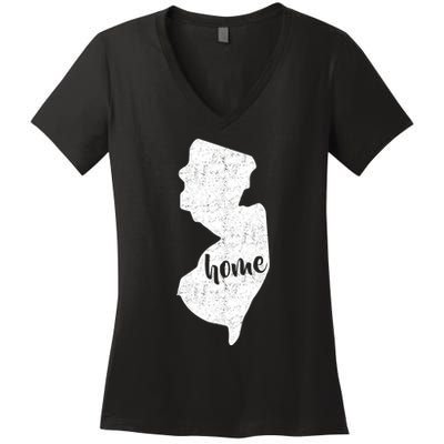 New Jersey Home State Women's V-Neck T-Shirt
