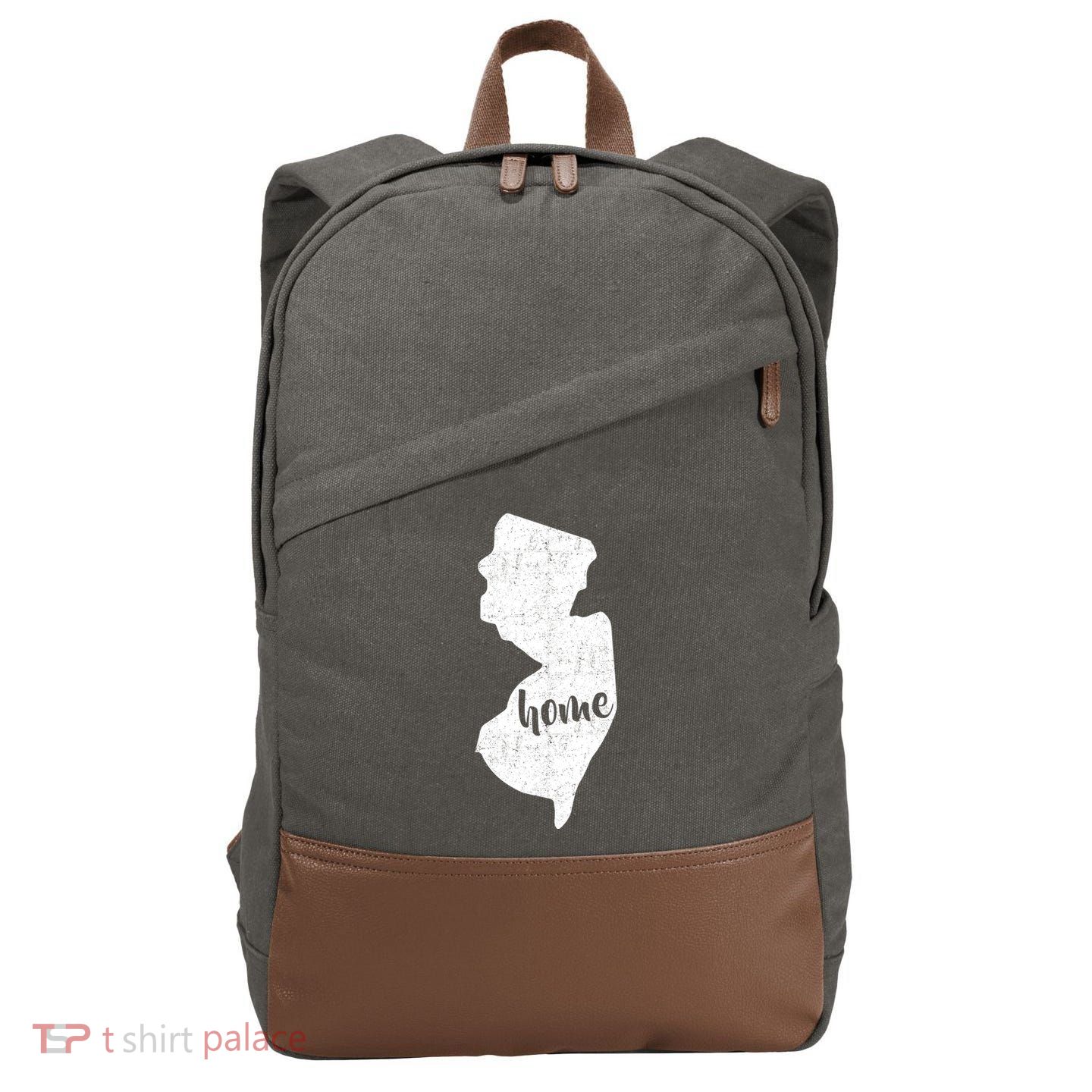 New Jersey Home State Cotton Canvas Backpack