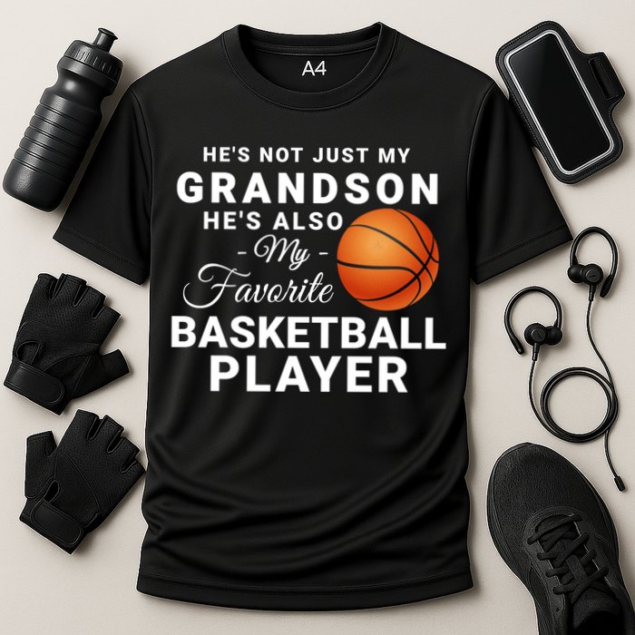 He's Not Just My Grandson He's Favorite Basketball Player Cooling Performance Crew T-Shirt