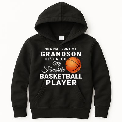 He's Not Just My Grandson He's Favorite Basketball Player Kids Hoodie