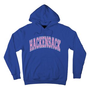 Hackensack New Jersey Nj Varsity Style Pink Text Cute Gift Hoodie