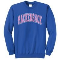 Hackensack New Jersey Nj Varsity Style Pink Text Cute Gift Sweatshirt