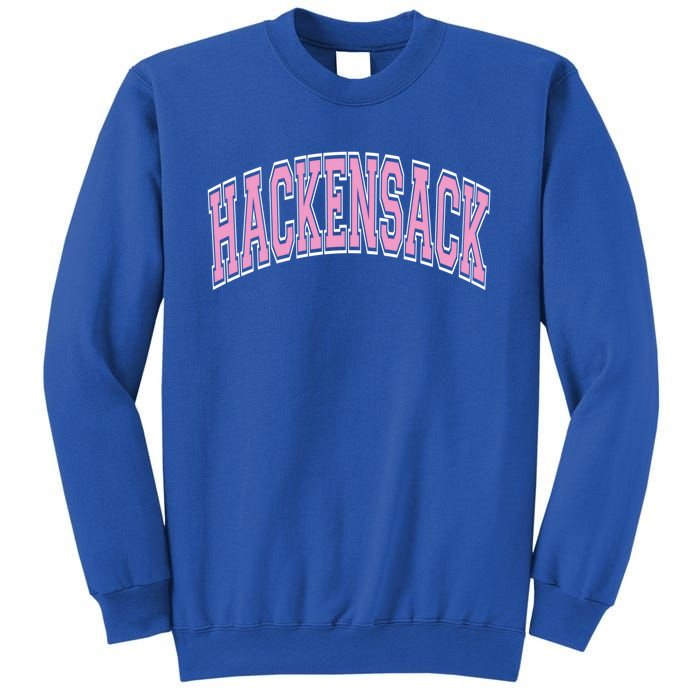 Hackensack New Jersey Nj Varsity Style Pink Text Cute Gift Sweatshirt