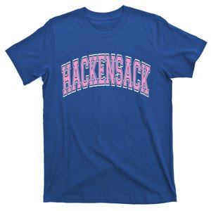 Hackensack New Jersey Nj Varsity Style Pink Text Cute Gift T-Shirt