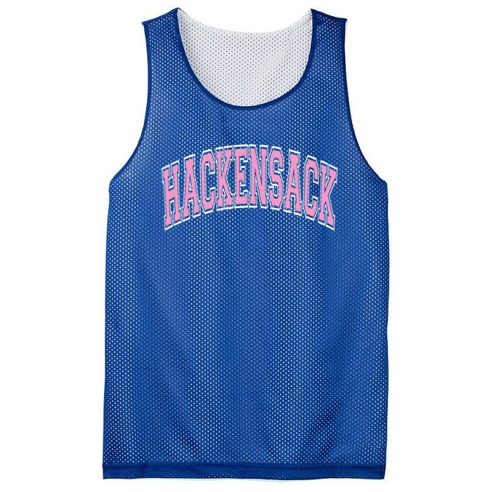 Hackensack New Jersey Nj Varsity Style Pink Text Cute Gift Mesh Reversible Basketball Jersey Tank