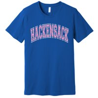 Hackensack New Jersey Nj Varsity Style Pink Text Cute Gift Premium T-Shirt