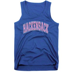 Hackensack New Jersey Nj Varsity Style Pink Text Cute Gift Tank Top