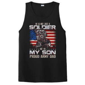 He Not Just A Soldier He Is My Son Proud Army Dad Gift PosiCharge Competitor Tank