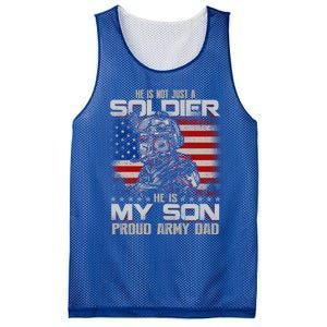 He Not Just A Soldier He Is My Son Proud Army Dad Gift Mesh Reversible Basketball Jersey Tank