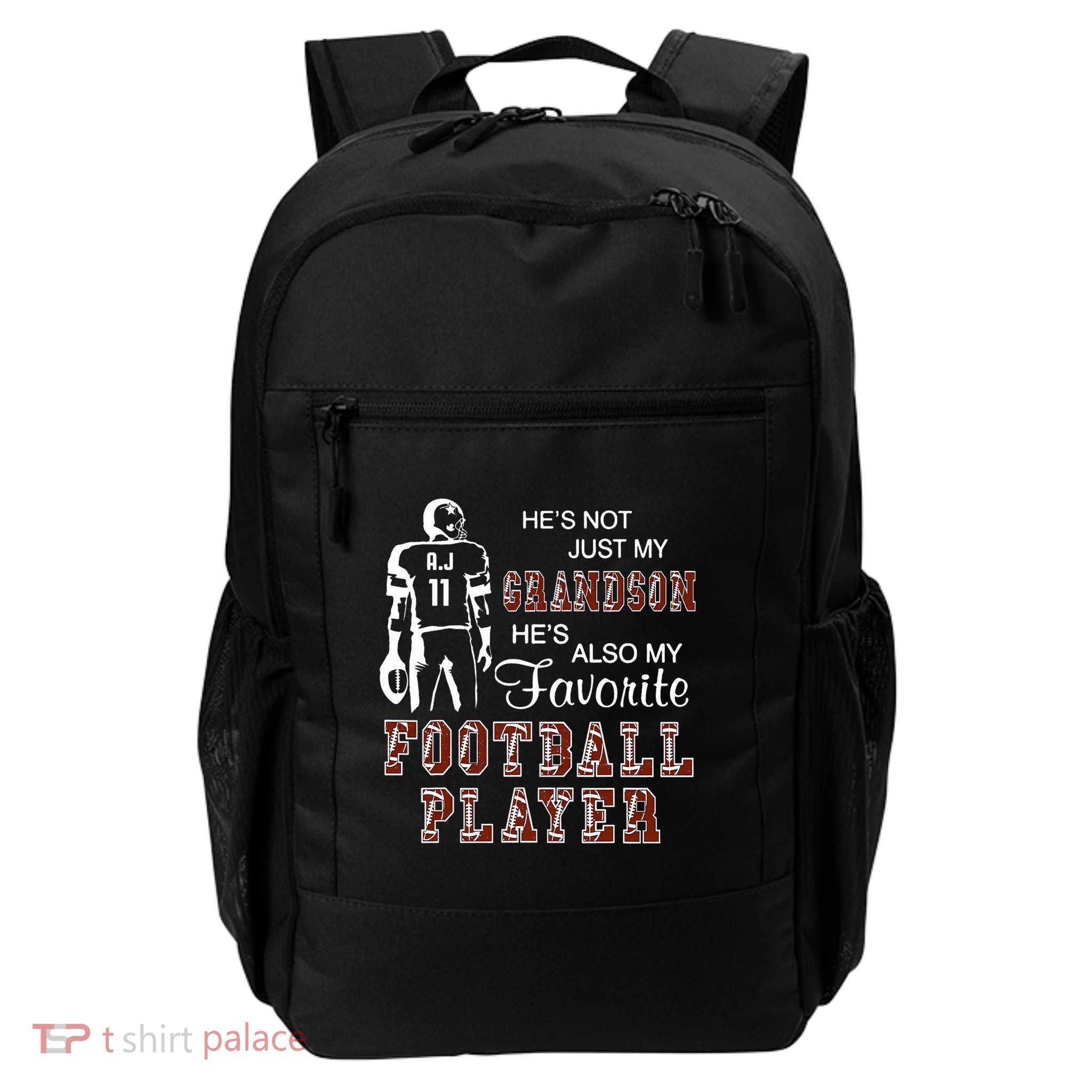 HeS Not Just My Grandson HeS Favorite Football Player Daily Commute Backpack