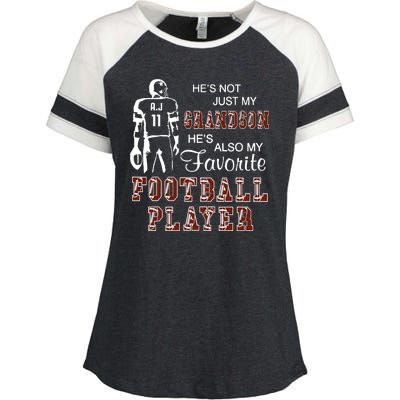 HeS Not Just My Grandson HeS Favorite Football Player Enza Ladies Jersey Colorblock Tee