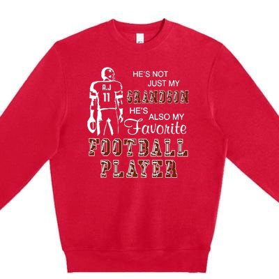 HeS Not Just My Grandson HeS Favorite Football Player Premium Crewneck Sweatshirt