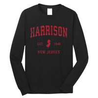 Harrison New Jersey Nj Vintage Sports Design Long Sleeve Shirt