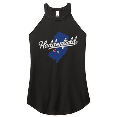 Haddonfield New Jersey NJ Map Women's Perfect Tri Rocker Tank